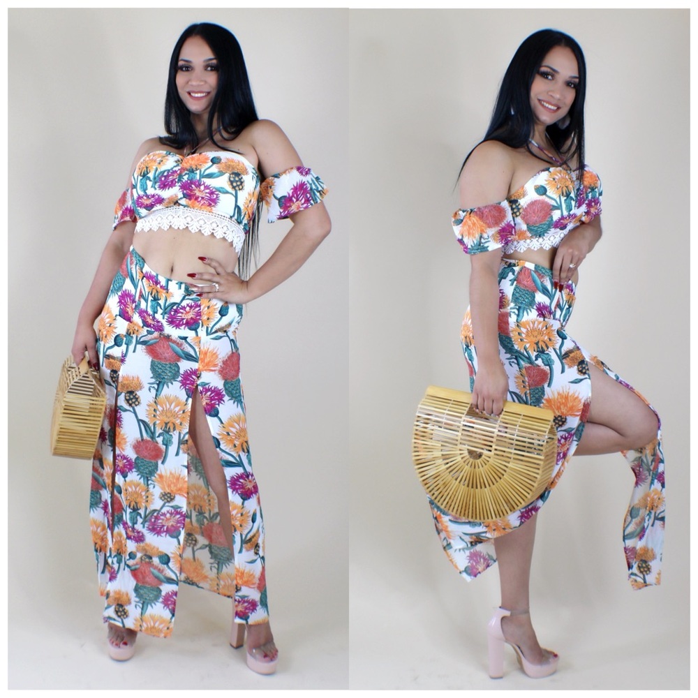 2 piece floral set
